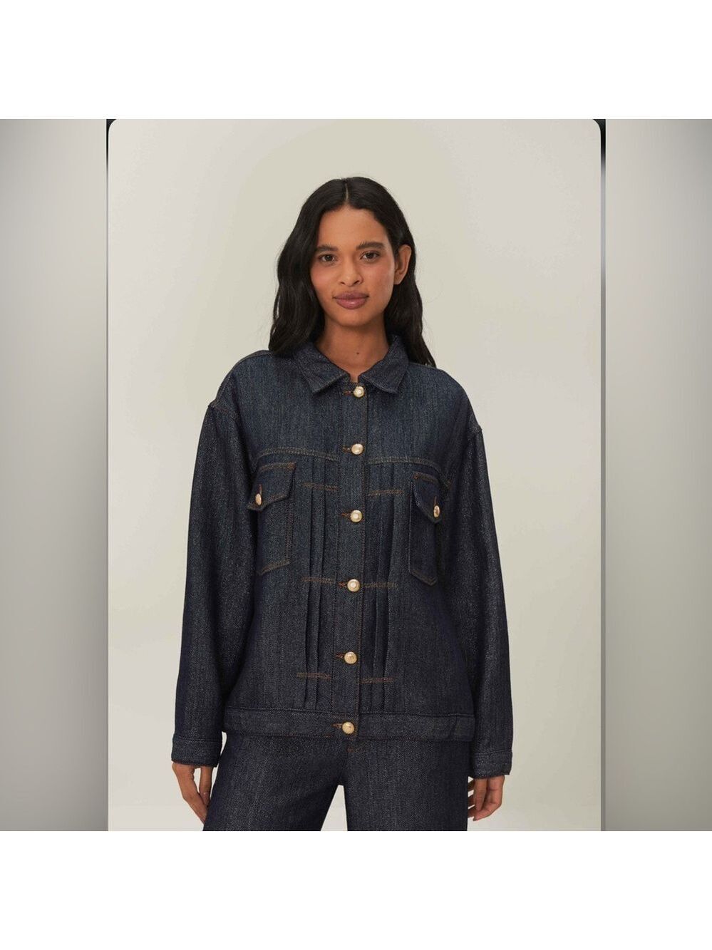 Farm Rio Denim Shine Jacket